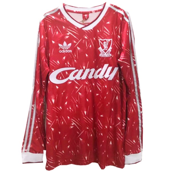Tailandia Camiseta Liverpool 1ª ML Retro 1989 1991 Rojo